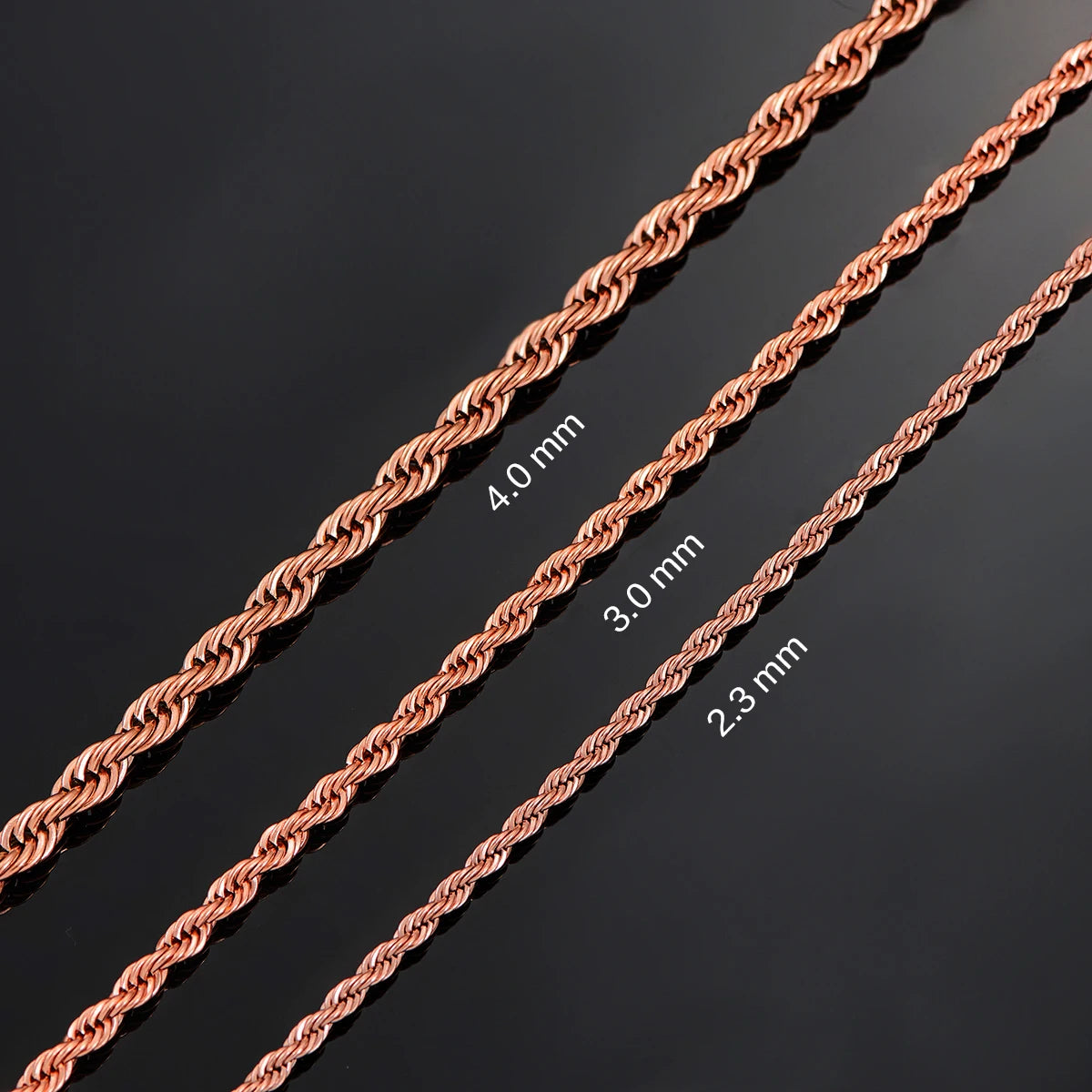 Rope Chain Rose Gold