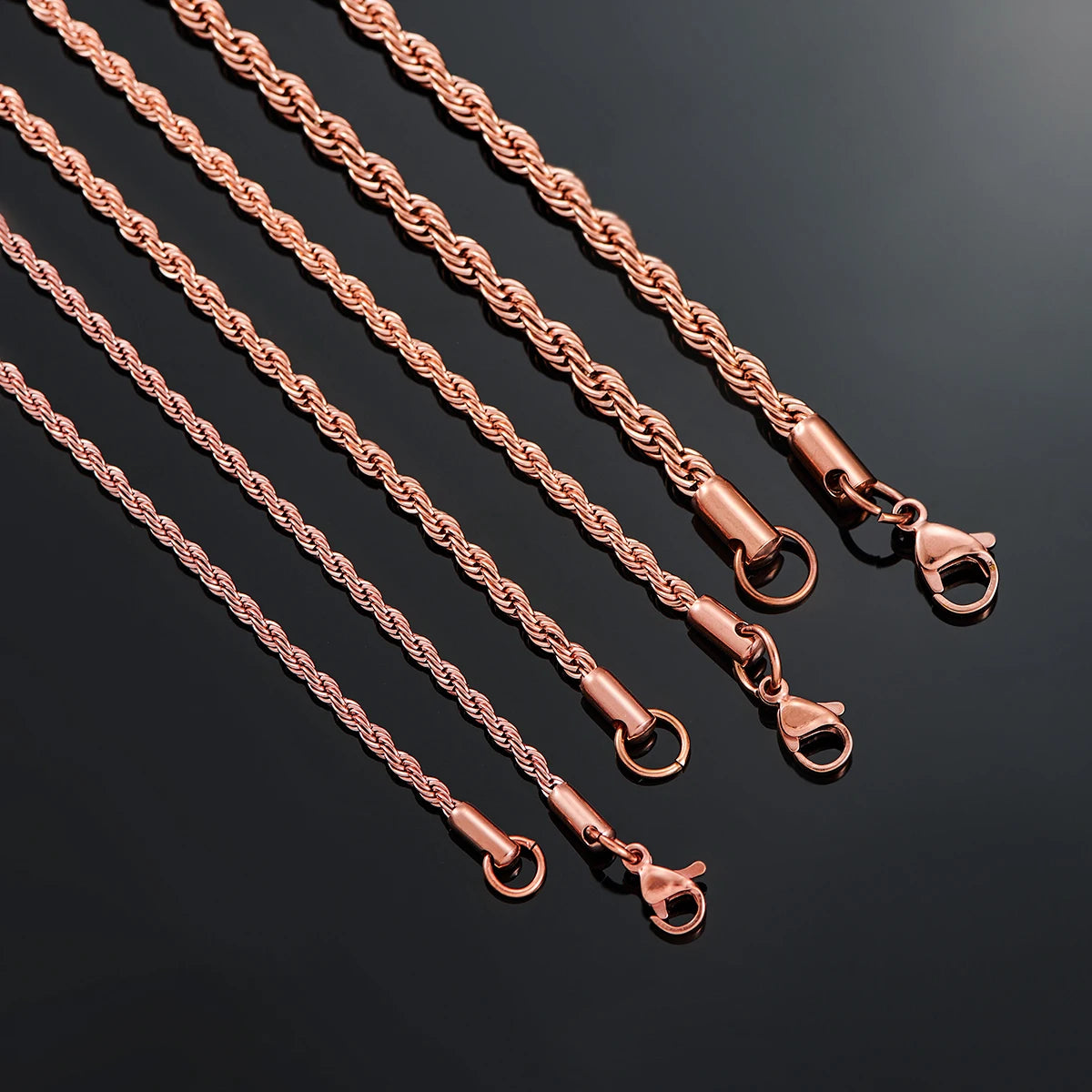 Rope Chain Rose Gold
